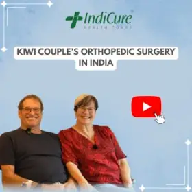 Denise and Philip, a Kiwi couple, sharing their experience with orthopedic knee surgery in India.