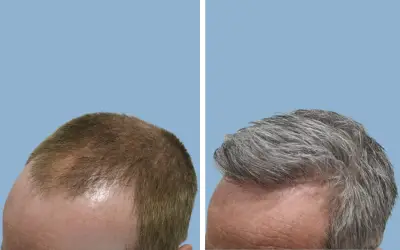 FUE hair transplant before and after result 10 - follicular unit extraction in India, IndiCure patient
