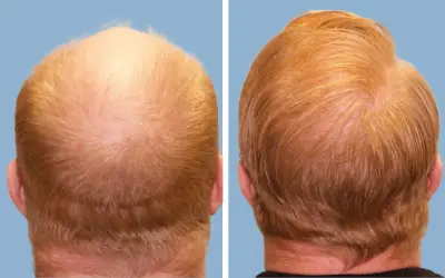 FUE hair transplant before and after result 2 - follicular unit extraction in India, IndiCure patient